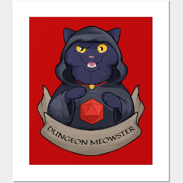 Dungeon Meowster Black Kitty Wall Art by DnDoggos